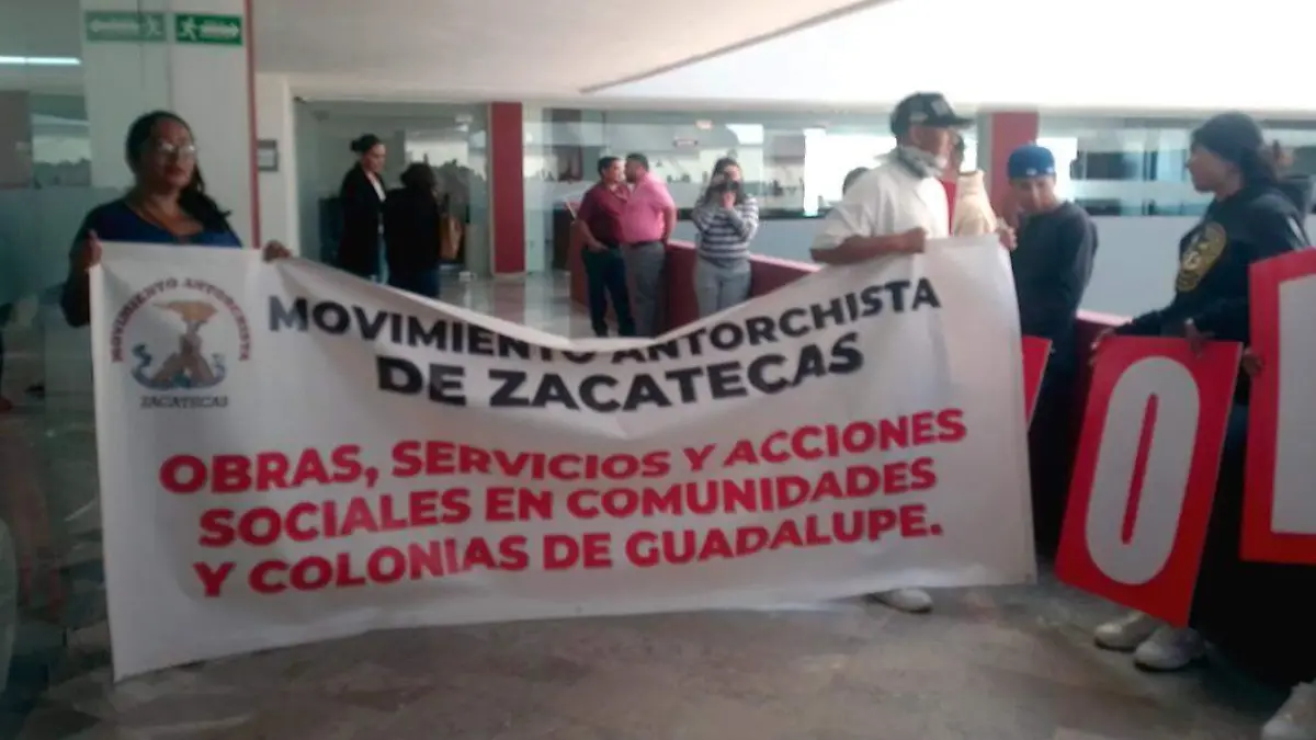 Manifestación de Antorcha Campesina en la alcaldía de Guadalupe